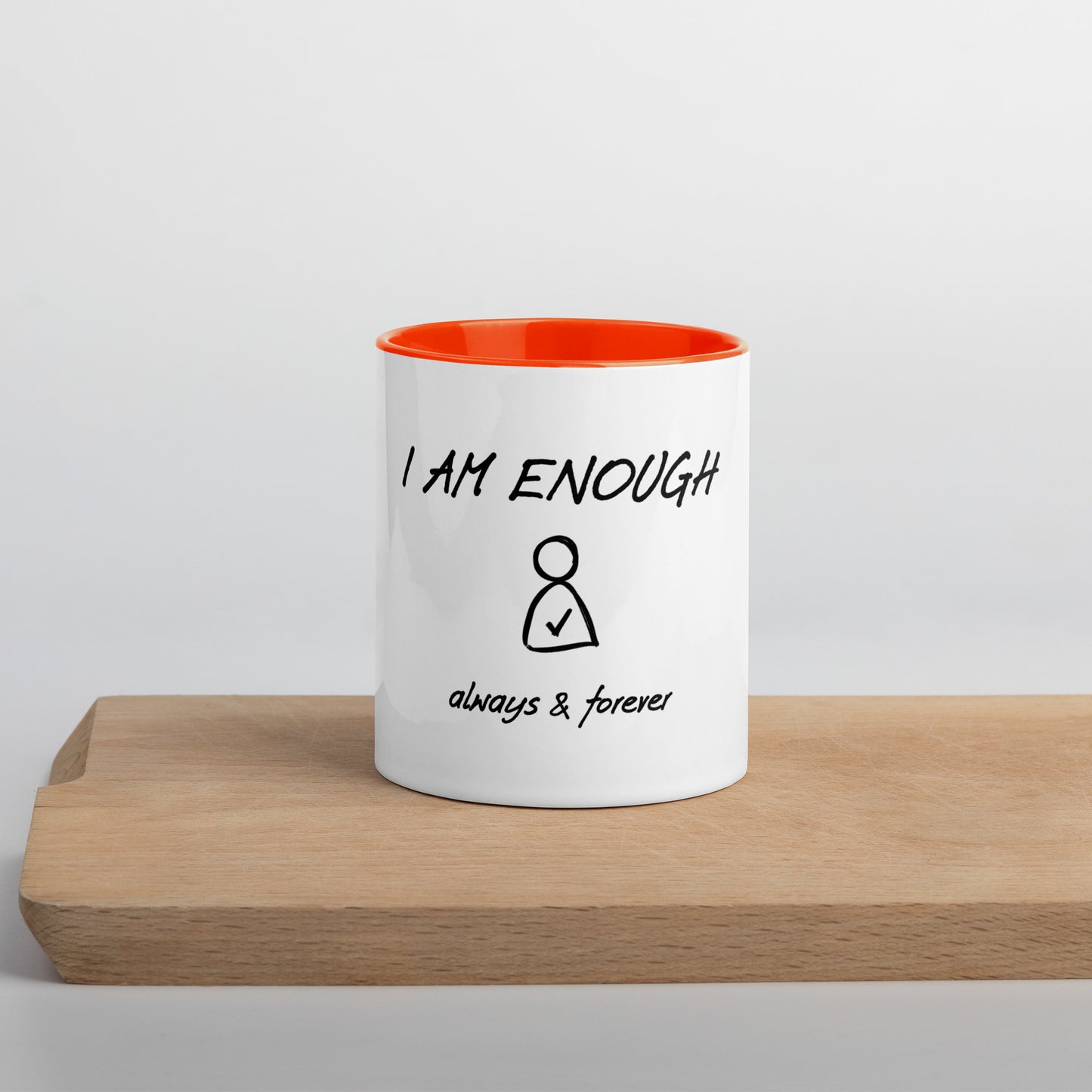 I am Enough Mug with Color Inside