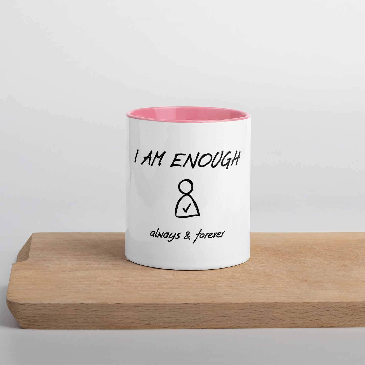 I am Enough Mug with Color Inside