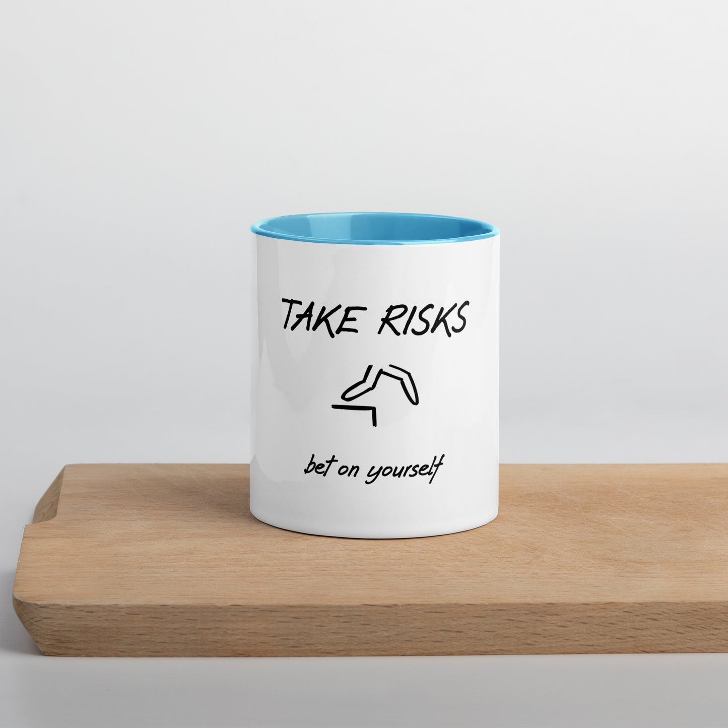 Take risks mug with Color Inside