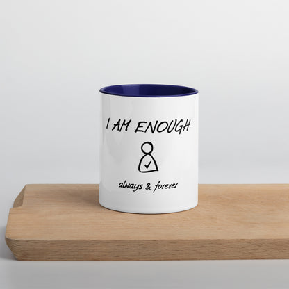 I am Enough Mug with Color Inside