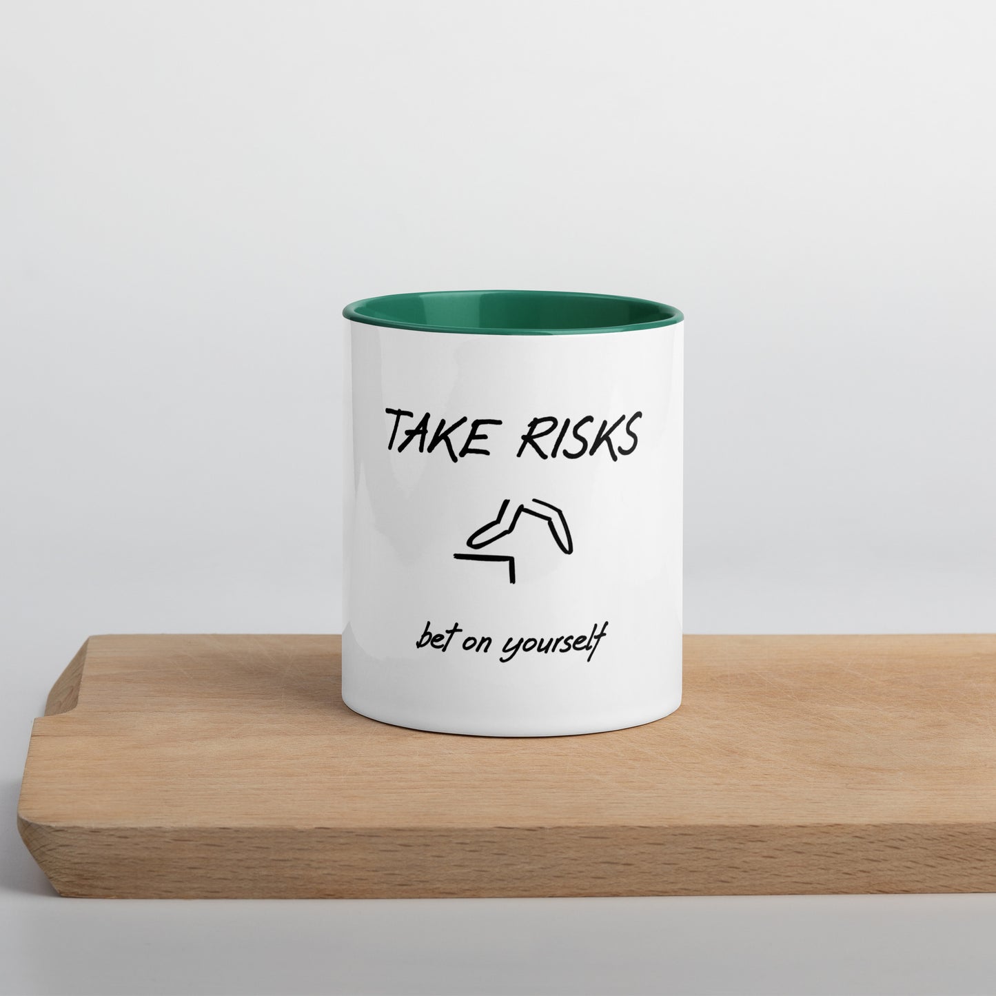 Take risks mug with Color Inside
