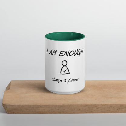 I am Enough Mug with Color Inside