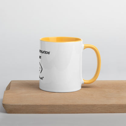 Delayed gratification mug with Color Inside
