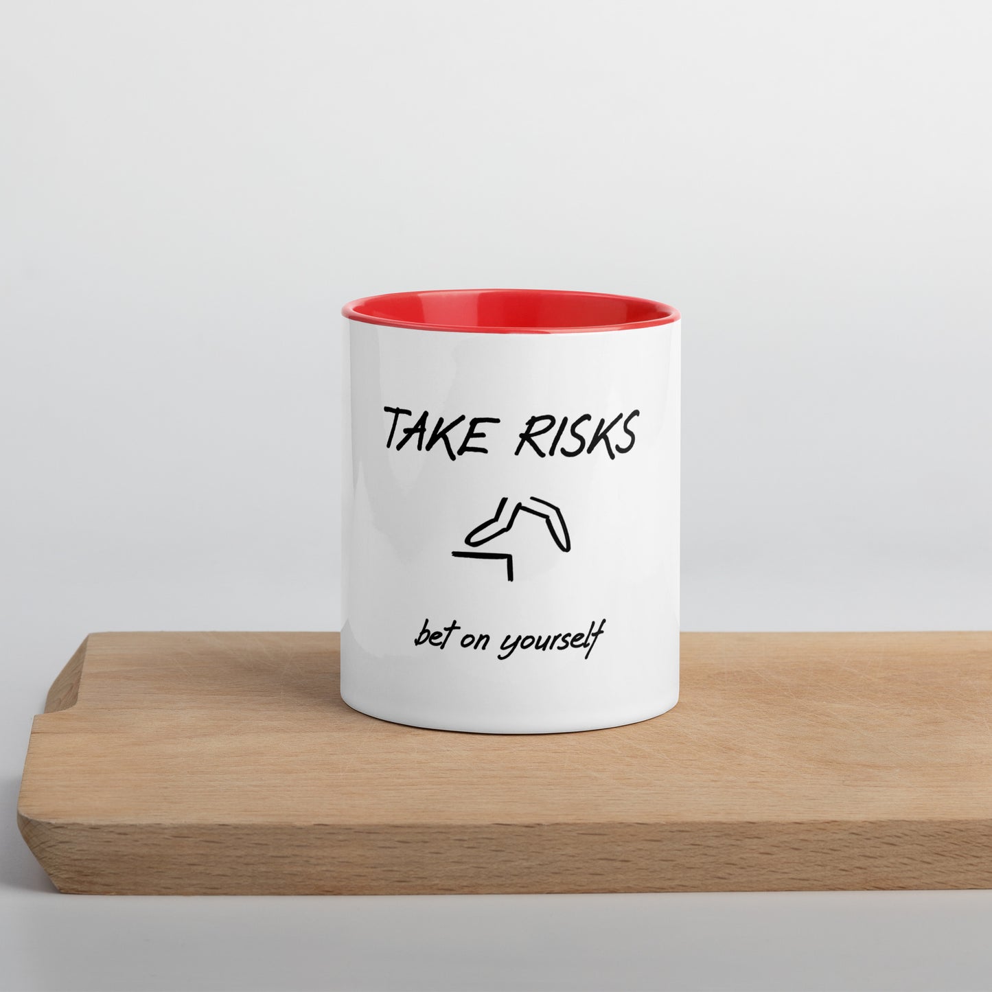 Take risks mug with Color Inside