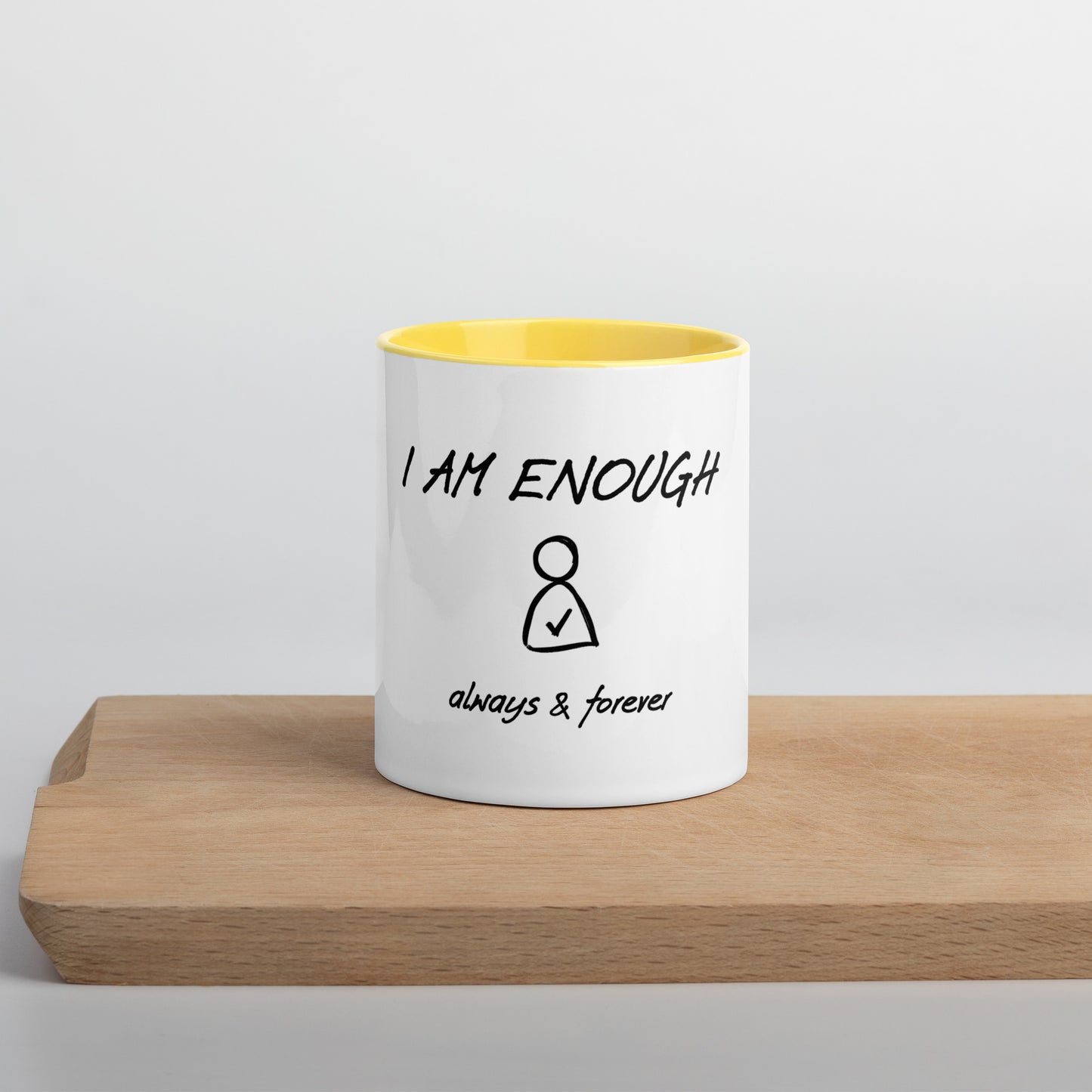 I am Enough Mug with Color Inside